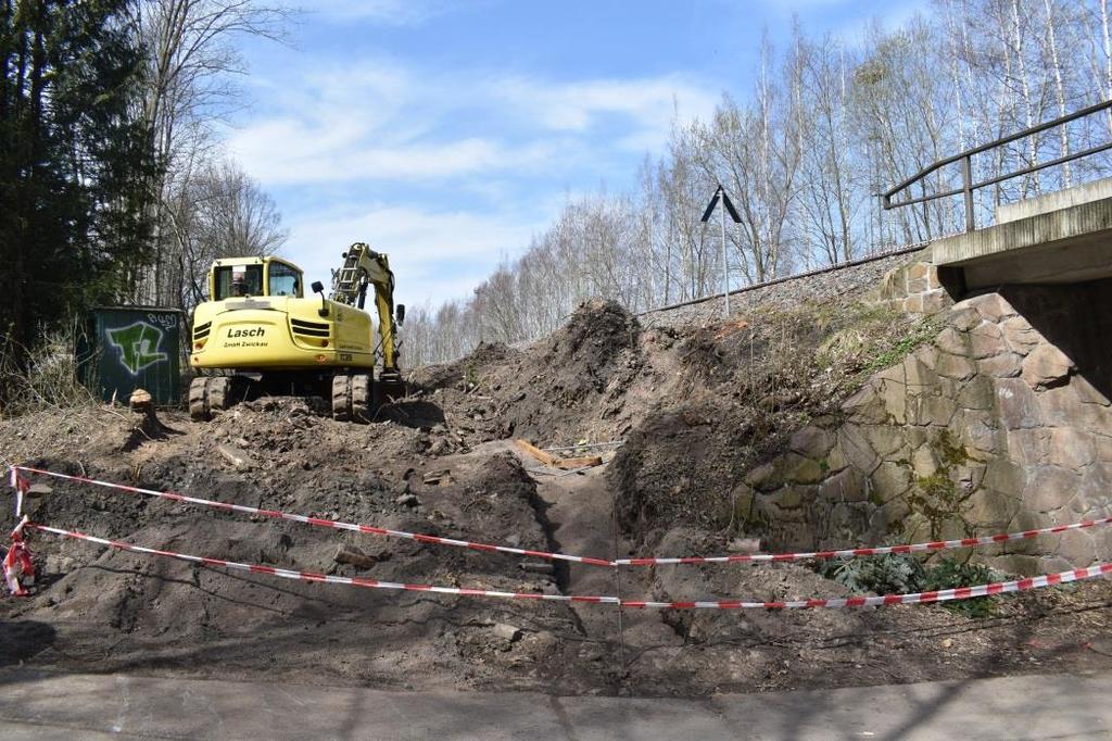 Haltepunkt Küchwald Anfang April haben die Bauarbeiten für einen ca.