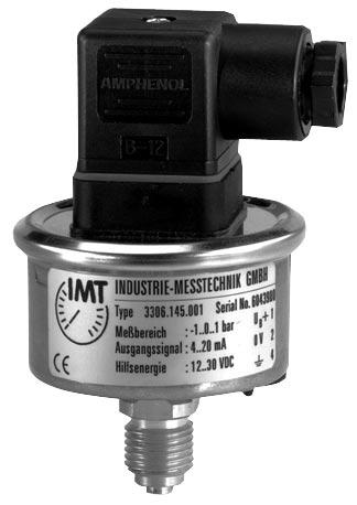 Drucksensoren Heavy Duty Modell PMT auf Hall-Effekt Basis für Überdruck Genauigkeit 1% Standardausgang: 4... 0 ma; -Leitertechnik oder 0.
