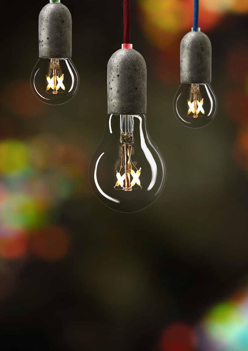 NEU SO TRENDY KANN NOSTALGIE SEIN Die Imitation der klassischen Glühlampe drch LED-Filamentlampen ist eine der größten Lichtinnovationen der letzten Jahre.