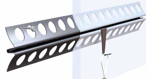 Bilderschiene plasterrail Deckenschienen Putzdicke Material 12 mm max. 15 kg/m Stahl 250 cm Stahl verzinkt Nahezu unsichtbar, aber sehr effektiv.