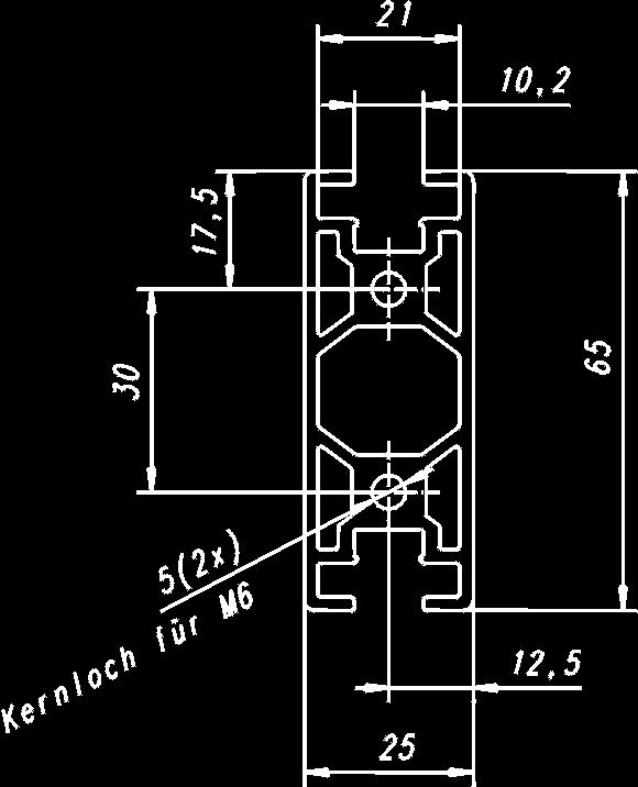 W y = 2,10m 3 Rahmen- und/oder Verkleidungsprofil 1,73kg/m l x =