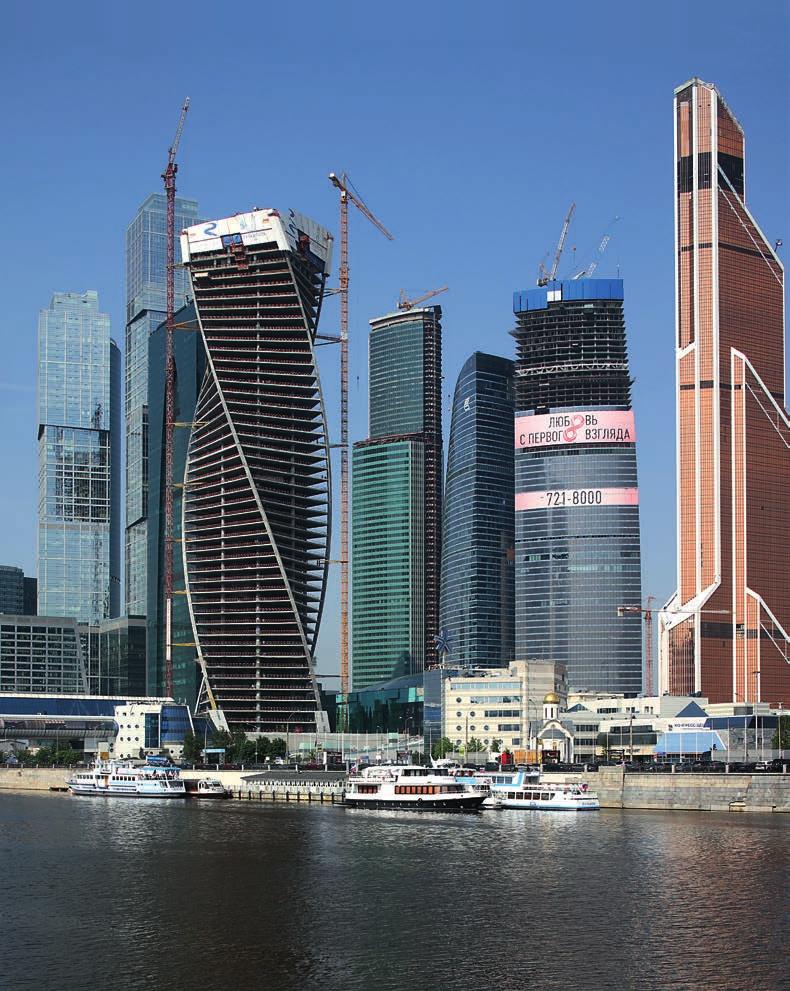 Evolution Tower: Leistung in Extremform 255 m ist er hoch der spektakuläre Wolkenkratzer, welcher die Skyline von Moskaus neuem internationalem Handelszentrum Moscow City prägt.