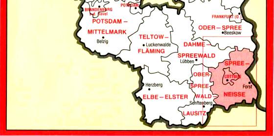 Der Landkreis Spree-Neiße umfasst eine Fläche von 1.648 km² mit ca. 124.500 Einwohnern (Stand: 31.12.2010). Auf jedem Quadratkilometer leben somit ca.