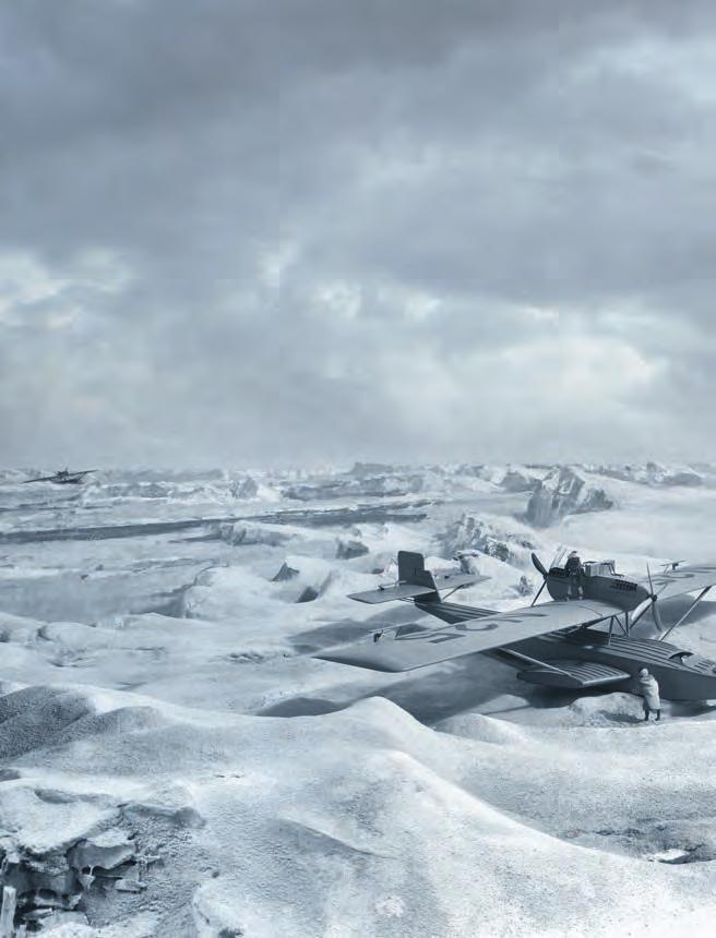 48 Kultur & Technik 3/2013 Ein Wal fliegt zum Nordpol Mit zwei neu entwickelten Flugbooten des Ingenieurs Claude Dornier wagte sich Roald Amundsen in das ewige