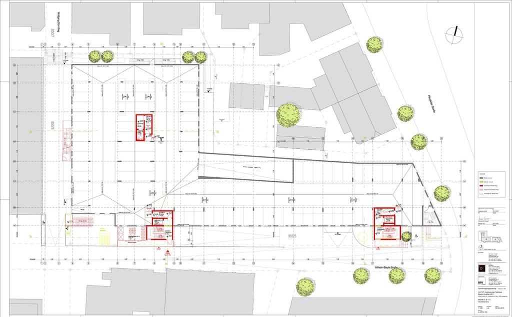 Parkhaus obere Ebene (EG) EG (Ebene 0) 34 Dauerparker 43 Stellplätze für Baustelle gesperrt, bzw.