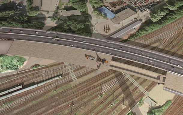 Bauabschnitt Langenfelder Brücke Aktuelle Baumaßnahmen Phase 1 Damit der Verkehrsfluss auch während der Baumaßnahmen gewährleistet ist, wurde zunächst nur die östliche