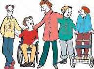 Besonders Kinder, Frauen und alte Menschen mit Behinderung sind oft besonders arm. Jeder Mensch mit Behinderung kann auch in anderen Gruppen mitarbeiten.