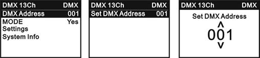 Sollte das DMX-Signal unterbrochen warden, so beginnt die Anzeige zu blinken.