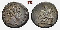 BMC 1796; Coh. 399; RIC 1262. R Dunkle Patina, leicht korrodiert, sehr schön 132 Antoninus II. Marcus Aurelius, 161-180 für Faustina filia.
