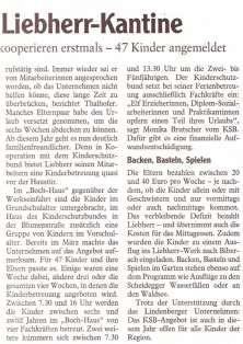 Zu den 15 Kindern aus dem Landkreis Lindau kamen 32 Grundschulkinder, deren Eltern bei Liebherr beschäftigt sind.