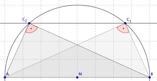 c) Konstruktionsbeschreibung: 1. Strecke [AB] mit 3 cm zeichnen. 2. Winkel α = 66 in A an [ΑΒ] antragen. 3. Kreis k um B mit r = 3 cm zeichnen. 4. Kreis k schneidet den freien Schenkel von α in C. 5.