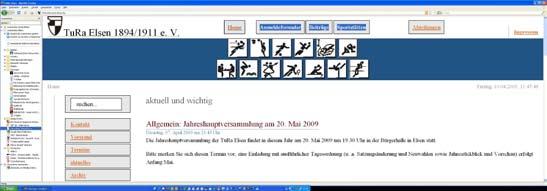 TuRa Elsen im Internet Zugang zur Homepage des Gesamtvereins: http://www.tura-elsen.