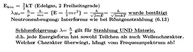 Wellenlängen schwererer Teilchen 3 Wim de