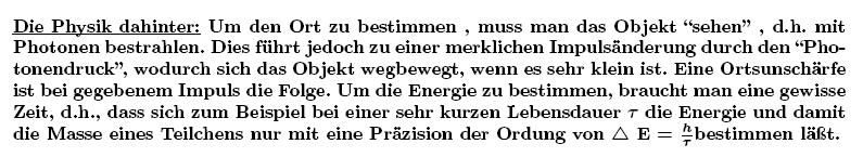 Heisenbergsche Unschärferelation (II) k Wim de