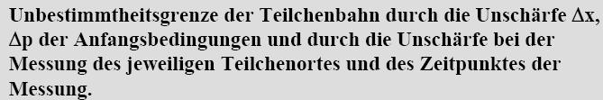 Heisenbergsche Unschärferelation (III) Jede Messung von x und p ändern den