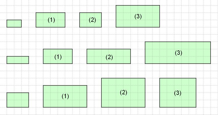 12. Gib an, welche der drei Rechtecke zu dem links stehenden Rechteck ähnlich sind. a) b) c) a ) b) c) 13.