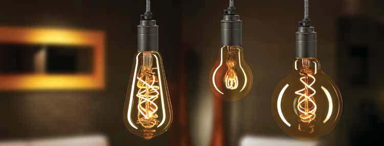 LED LAMPEN LED RUSTIKALLAMPE EDISON CURVED GOLD A 50.000 6125601 5,5 25 230 E27 2.