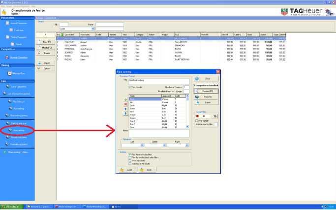 Wie führe ich einen Export nach Excel durch? 8 Wie führe ich einen Export nach Excel durch? Wählen Sie im Menü AUSGABEN die gesuchte Ausgabe (Lauf 1, 2 oder 3, Schlussklassement usw.).