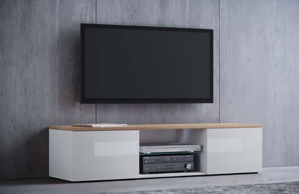 TV-Möbel (Holz) Winalo Gebosa In 3 Breiten erhältlich In 3 Breiten erhältlich Große Frontklappe Korpus aus stabilem