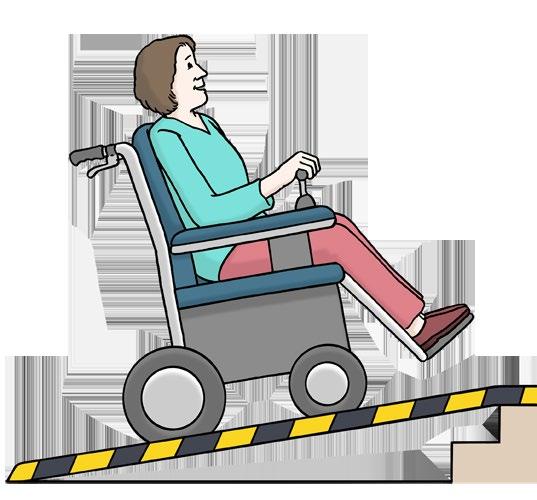 Was heißt eigentlich Barriere-Freiheit? Barriere-Freiheit bedeutet, Hindernisse abzubauen. Wenn eine Rampe fehlt, behindert das den Menschen im Rollstuhl.
