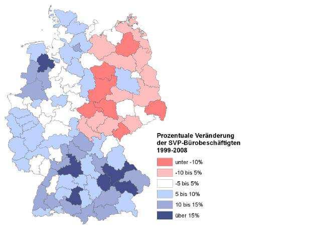 Bürobeschäftigung in Deutschland Entwicklung in den