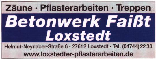 40 Jahre Gemeindefeuerwehr Loxstedt Die Gemeinde Loxstedt wurde am 1.