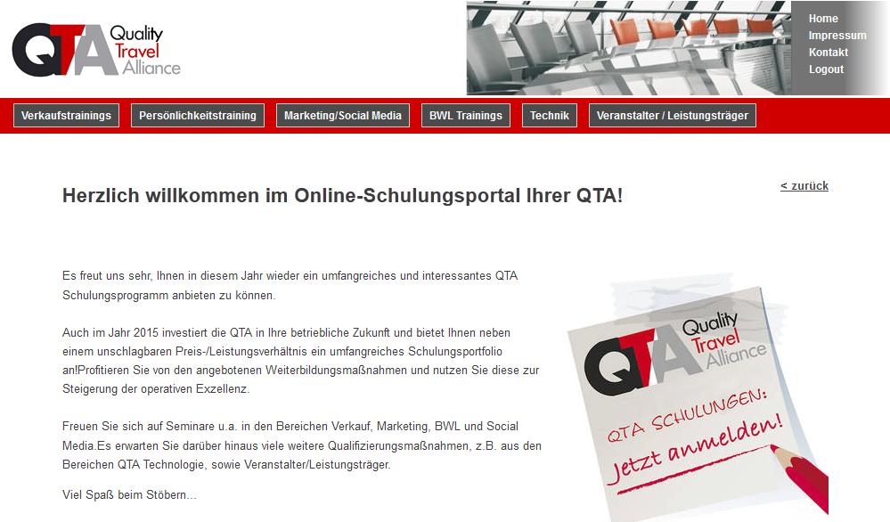 Profitieren Sie von den nachfolgend angebotenen Weiterbildungsmaßnahmen und nutzen Sie diese zur Steigerung der operativen Exzellenz. Stöbern Sie auf unserer Internetseite www.qta-schulungen.de. Für Fragen stehen wir Ihnen auch gern unter info@qta-schulungen.