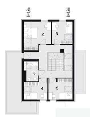 Flur mit Treppenhaus 22,6 m² 2.
