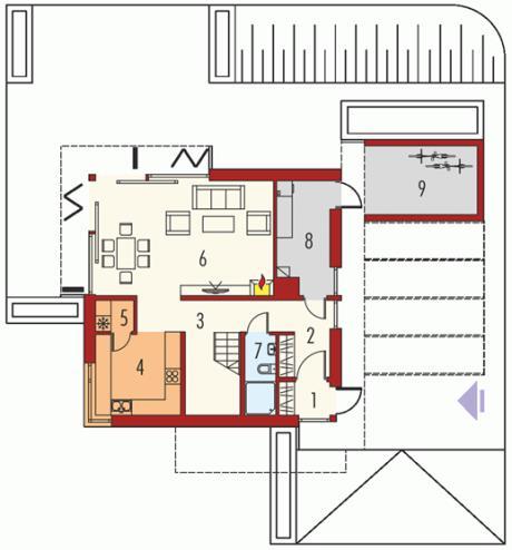 GS-Breite 22 m 6,80 m 3 Wohnfläche 134 m² - Nutzfläche : 145