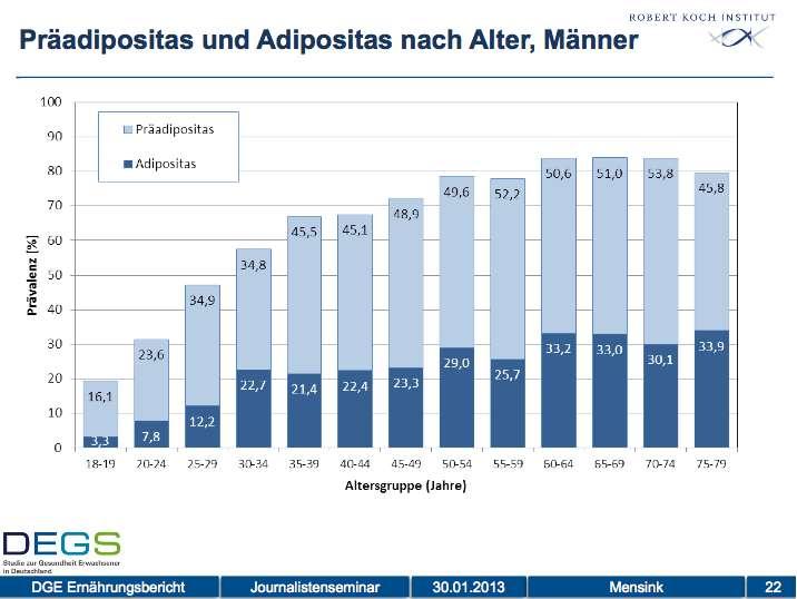 Adipositas (2008 2011): 23,3 %