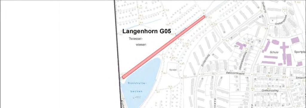 Hamburg-Nord Langenhorn G01-G05 Abbildung 7: Monitoringflächen Langenhorn G01-G05 im Bezirk Hamburg-Nord. Hintergrund: DK5, Landesbetrieb für Geoinformation und Vermessung (LGV), Hamburg.