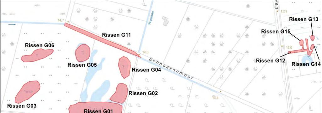 Altona Rissen G01-G15 Abbildung 10: Monitoringflächen Rissen G01-G15 im Bezirk Altona. Hintergrund: DK5, Landesbetrieb für Geoinformation und Vermessung (LGV), Hamburg.