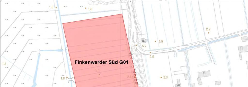 Monitoringflächen im Bezirk Hamburg-Mitte Finkenwerder Süd G01-G03 Abbildung 1: Monitoringflächen Finkenwerder Süd G01-G03 im Bezirk Hamburg-Mitte.