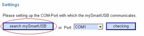 starten Sie das Programm mysmartusb-terminal 4. Lancez le programme «mysmartusb- terminal» Cliquer sur le drapeau anglais pour passer à la version anglaise du logiciel 5.