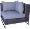 cushion FONTANA Design: STERN HOCKER BEISTELLTISCH STOOL SIDE TABLE Gestell Edelstahl mit Kunststoffgeflecht inkl. Kissen 00% Polyester inkl.