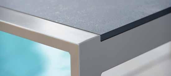 0 Gestell weiß Tischplatte Tundra braun Vintage braun aluminium powder-coated with table top