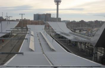 Photovoltaik Wo Einzel-Bahnsteigdächer Wie