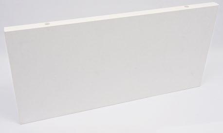 ALLGEMEINE INFORMATIONEN Beschreibung: ROCKFON System Contour Ac Baffle ist eine rahmenlose Baffel, welche aus einer 50 mm starken Steinwolleplatte gefertigt ist.
