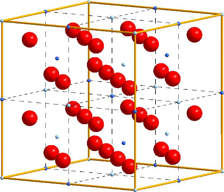 # Atome bilden kubisch dichteste Packung # keine der bislang beschriebenen