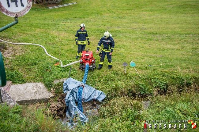 Löschwasserversorgung von HLFA-3 Arbesbach herzustellen.
