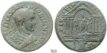 DEKAPOLIS, GERASA 769 Lucius Verus, 161-169 Bronze. 3,10 g. Gepanzerte Büste l. mit Lorbeerkranz / Drapierte Büste der Artemis r.