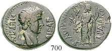 ss 170,- LYDIEN, THYATEIRA 704 Domitia, Frau des Domitianus, + nach 126 Bronze 81-96. 3,48 g. Drapierte Büste r. / Dreifuß des Apollo. RPC 945.
