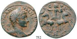 BMC 91. schöne Darstellung der Wölfin mit den Zwillingen. ss 120,- 751 Bronze Jahr 44 = 13-14. 8,15 g. Kopf des Zeus r.