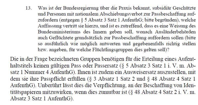 Antwort der Bundesregierung auf Kleine