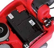 Werkzeugloser Batteriewechsel: Die Batterie wird mittels Schnellkupplung getrennt und kann in Sekunden gegen