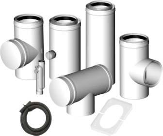 Das System ist vor allem für den Überdruckbetrieb für Abgasleitungen in feuchter Betriebsweise bestimmt, kann aber auch für Unterdruckbetrieb verwendet werden.