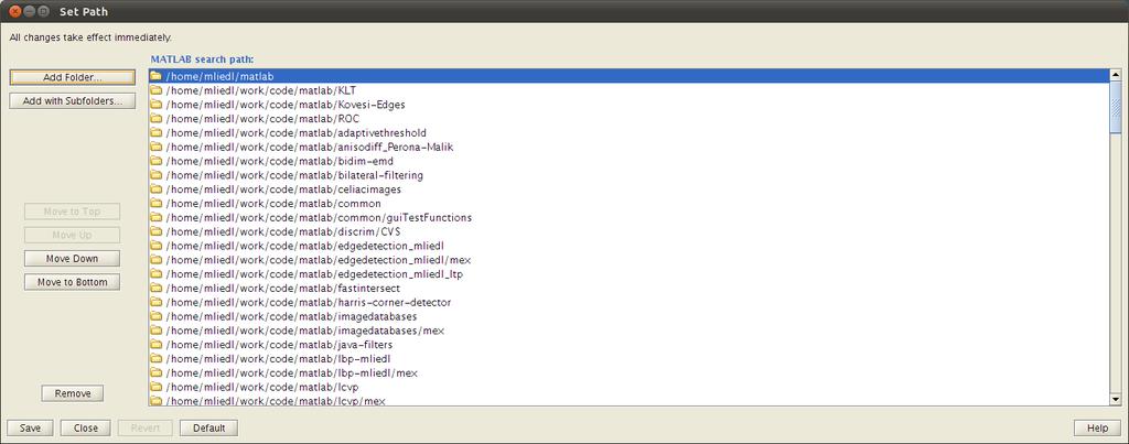 Der von MATLAB Um Programme und Skripten (m-files) zu finden, verwendet MATLAB einen Suchpfad. Dieser Suchpfad ist eine geordnete Liste von Verzeichnissen.