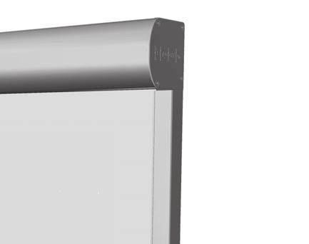 Das Alu-Strangpress-Fallprofil mit der Dimension 24 x 40 mm wird mit einem durchgezogenen Flachstahl als zusätzliches Gewicht aus gerüstet.