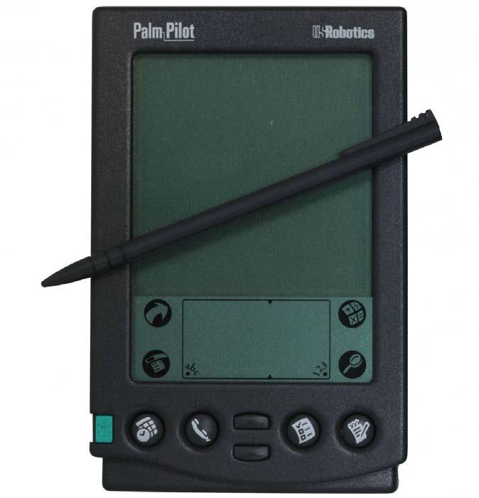 Anwendungsbeispiel: Eingabestift (4) US Robotics Palm Pilot aus dem Jahr 1996