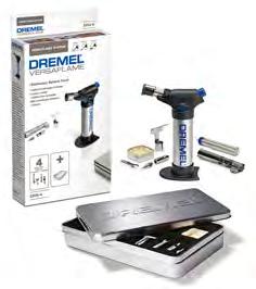 DREMEL VersaFlame (2200-4) Dieses Gerät ist in folgenden Sets erhältlich: Inhalt Dremel VersaFlame Katalysator Lötspitze Fladüse Reflektorblech Lötdraht Lötschwa + Schwabehälter